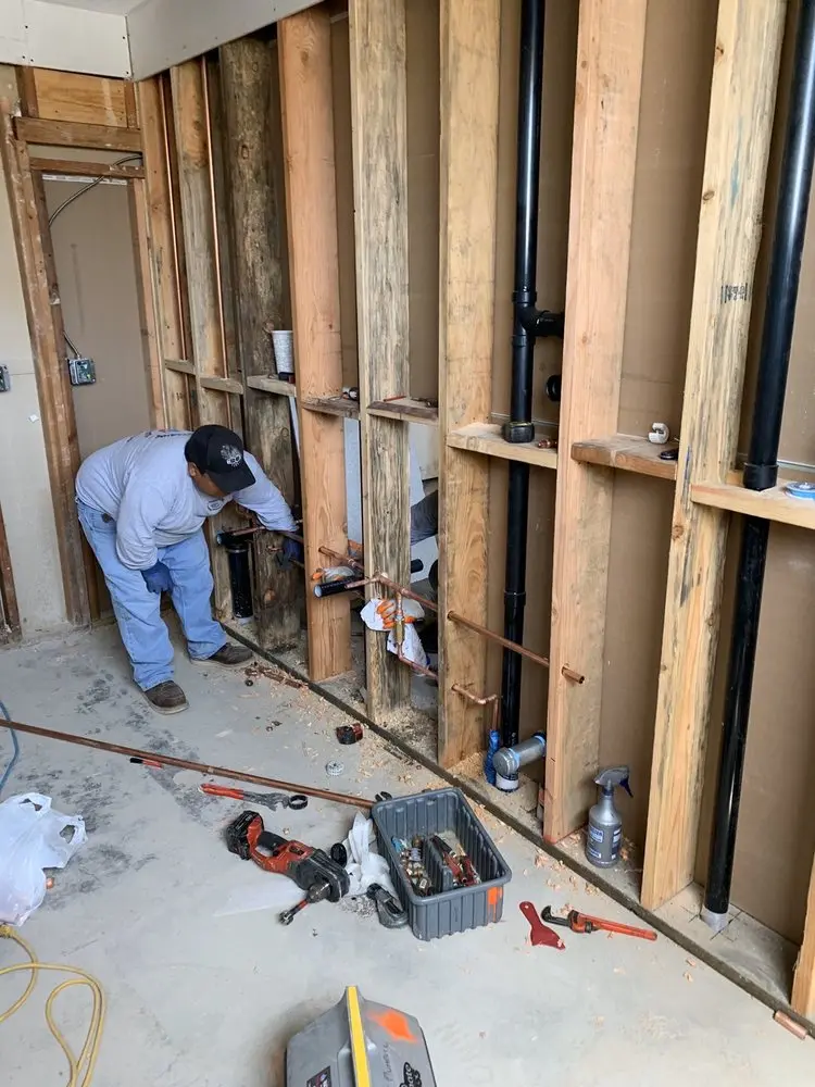 Commercial rough-in plumbing for Water Heater Replacement in Park West